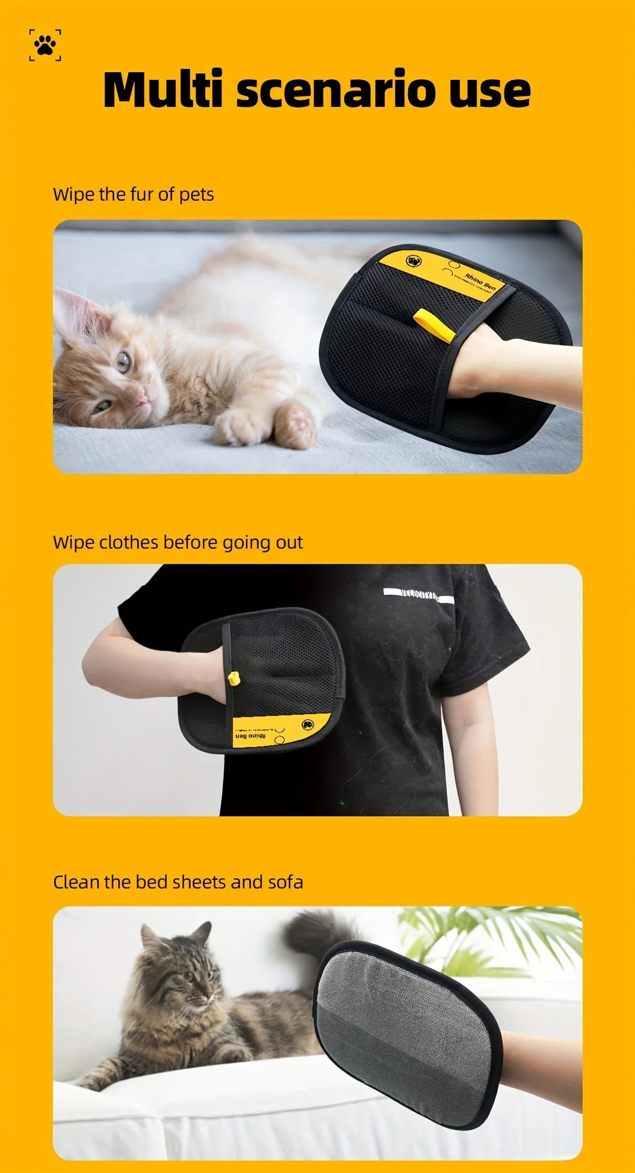 furgone pro™ pet hair eliminator glove buy 1, get 2