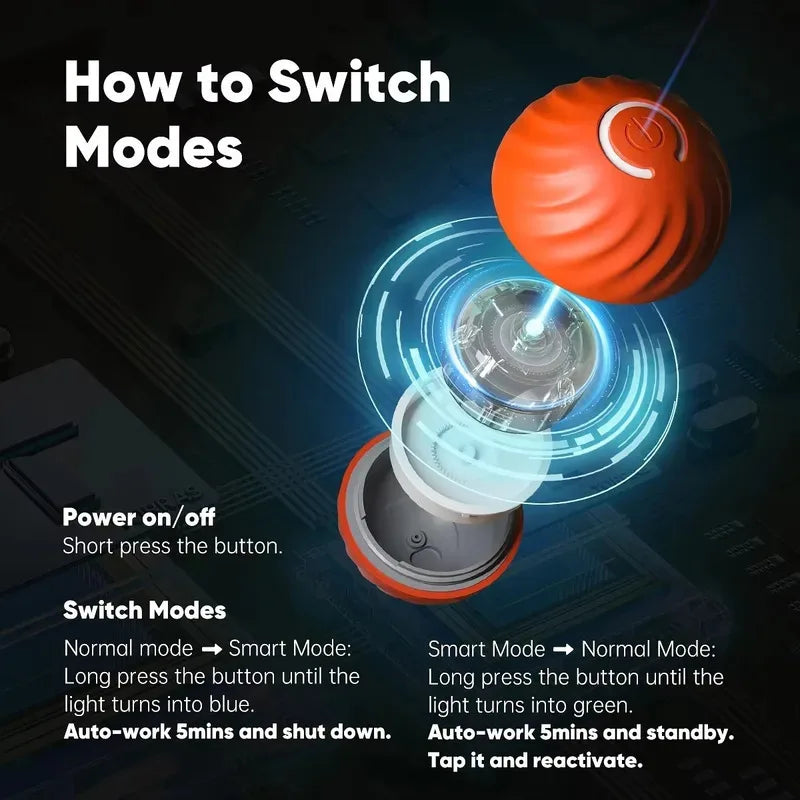 activepet™ toy -  2-in-1 electric ball for dogs and cats