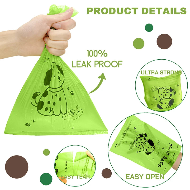 cleantrail™ eco dog poop bags with holder